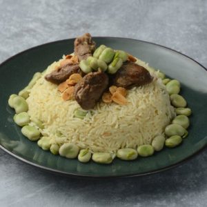رز بالفول مع الموزات